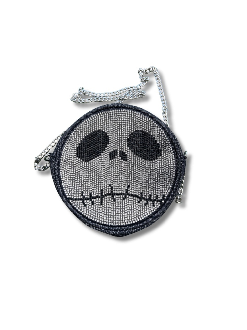 Disney skinny dip, Jack Skellington bling purse Crossbody Bag - Black and Silver